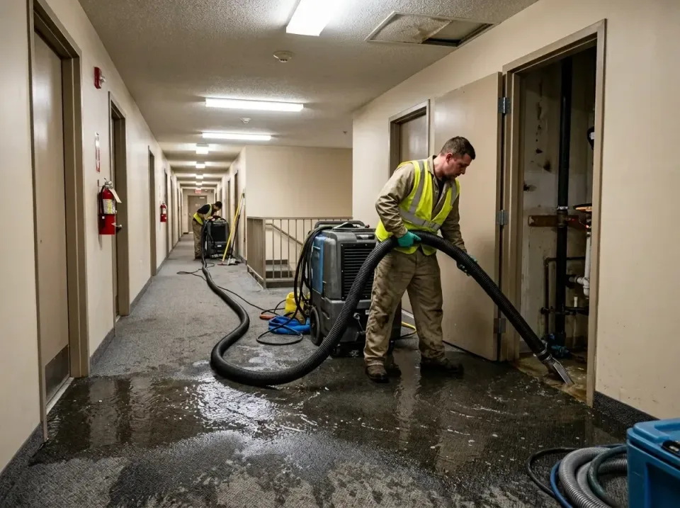 multi-unit-apartment-hallway-f-005 — frequently asked questions, Emergency Burst Pipe Water Extraction & Removal in Fletcher…
